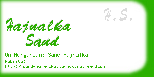 hajnalka sand business card